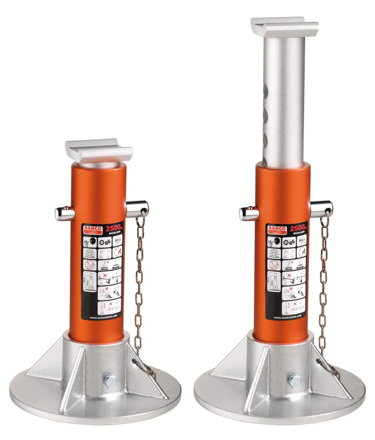 Pallbock Bahco, av aluminium, 2500 kg, 2 st