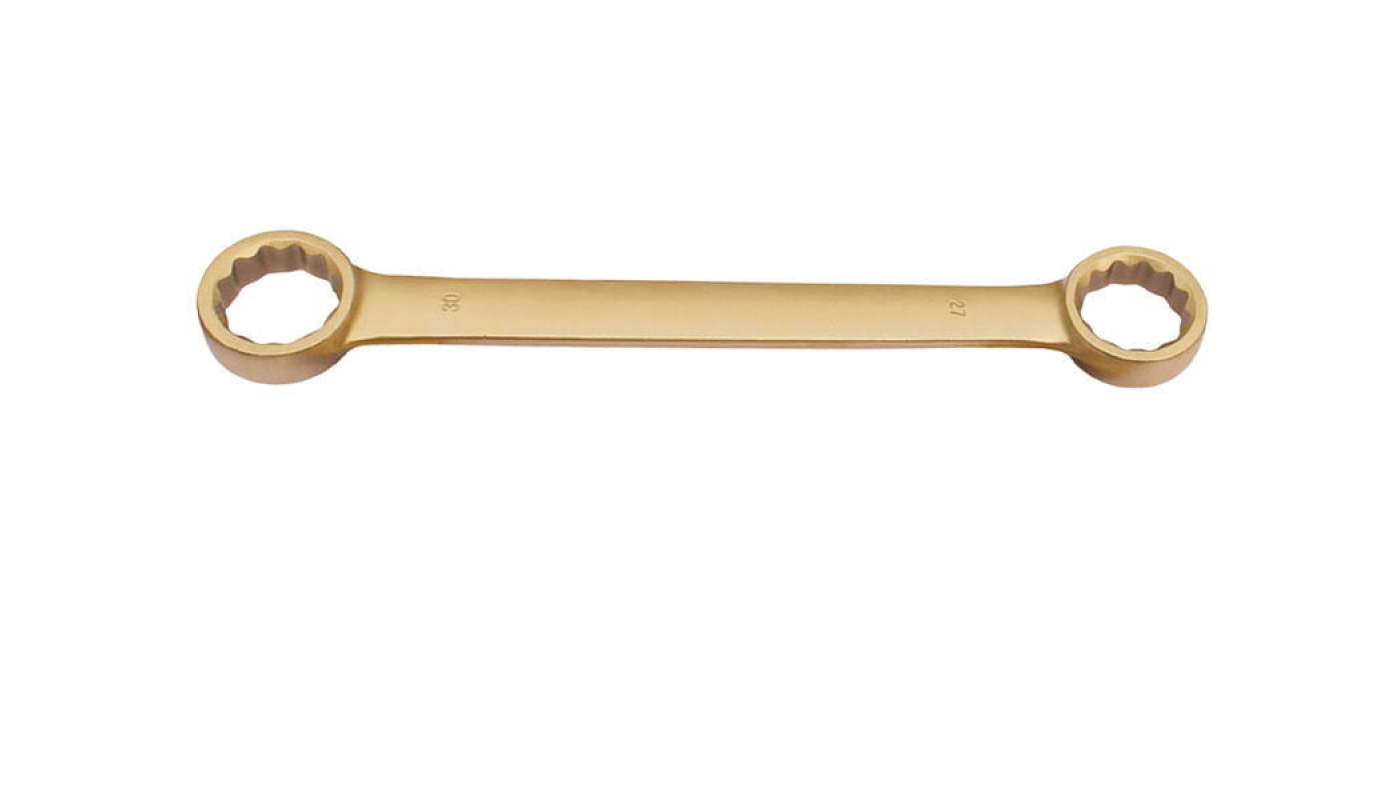 Gnistfri dubbel ringnyckel, Bahco, aluminium-brons, 16x18 mm