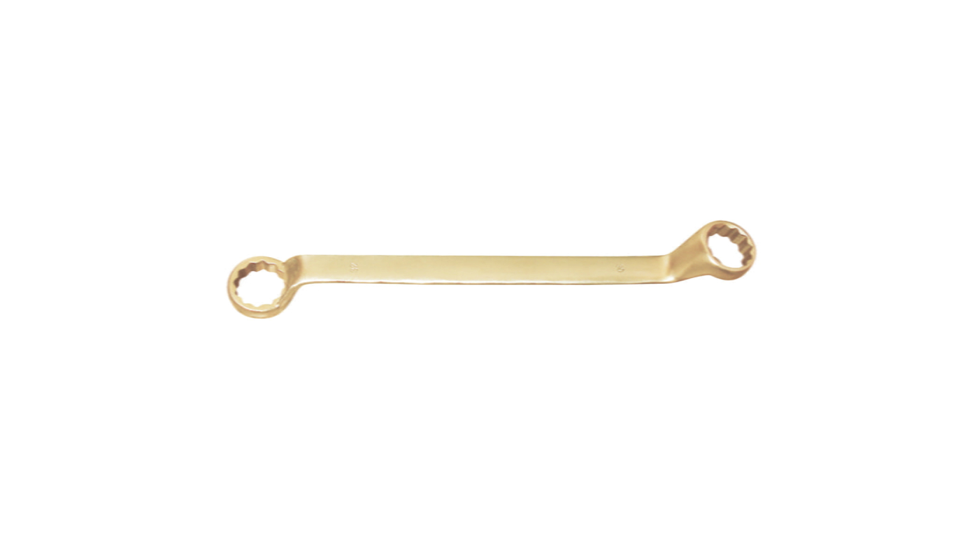 Gnistfri bockad dubbel ringnyckel, Bahco, aluminium-brons, 30x32 mm