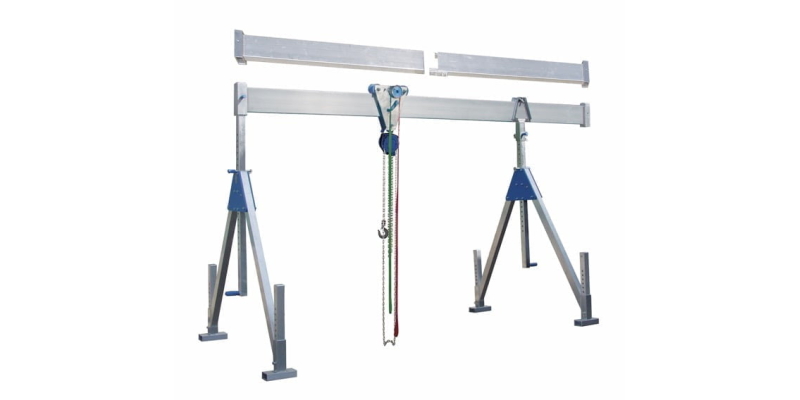 Stationär bockkran 1500 kg, delbar balklängd 4000 mm, Storlek: S