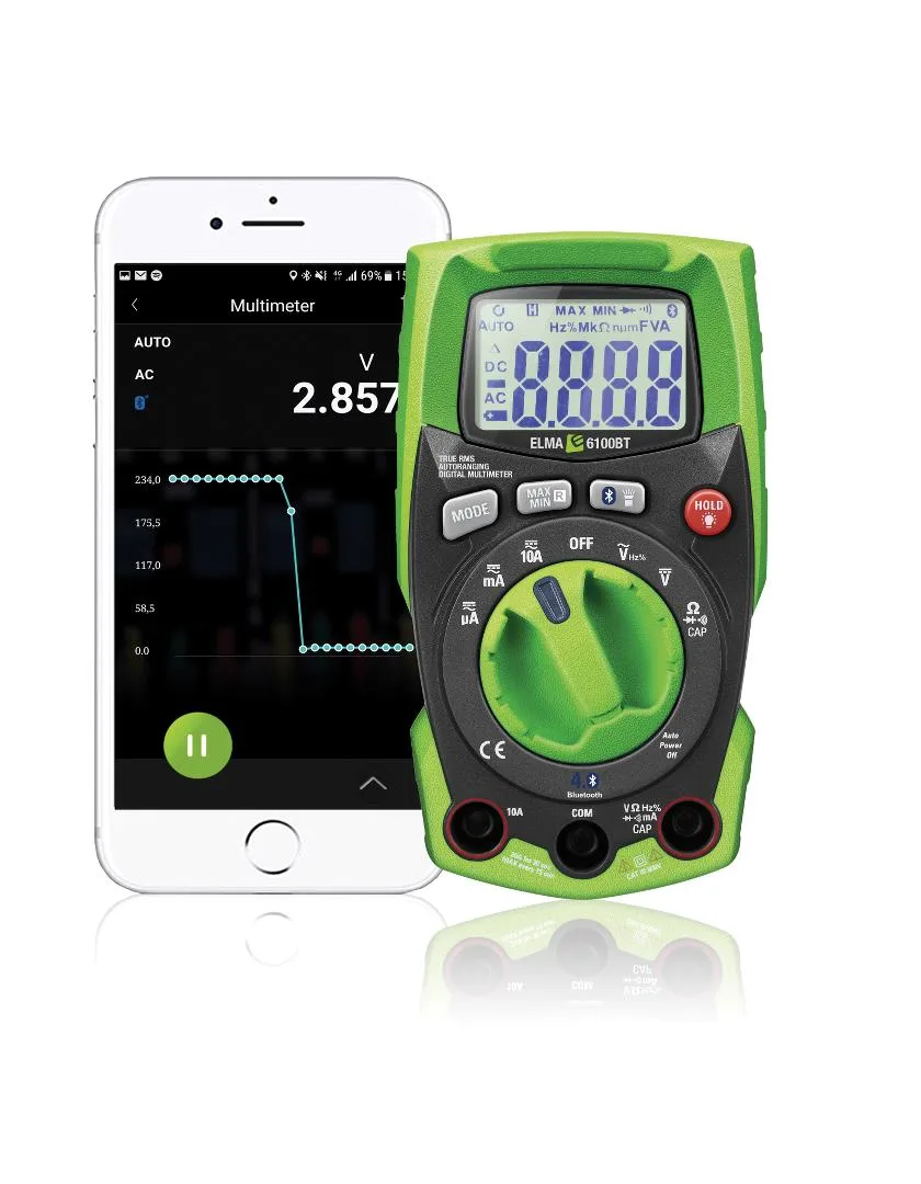 Elma 6100BT IP65 True RMS Multimeter