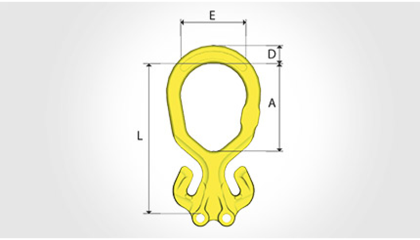 Ögla Mastergrab Duo MGD GrabiQ, för 2-parts sling, 14 ton