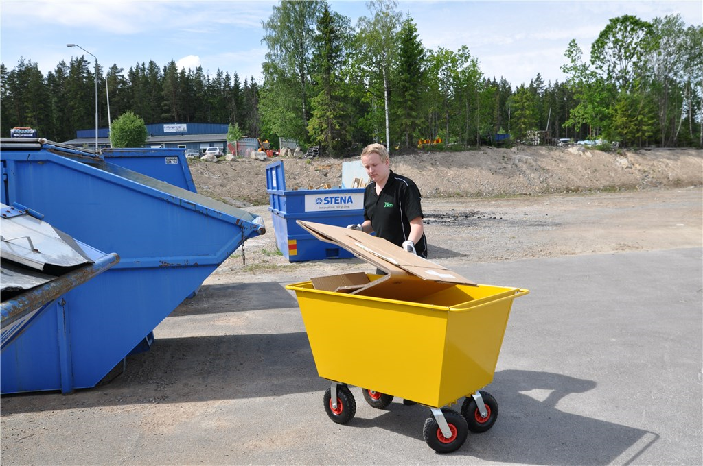Avfallsvagn 200 L, 260 mm luftgummihjul - Bild 5