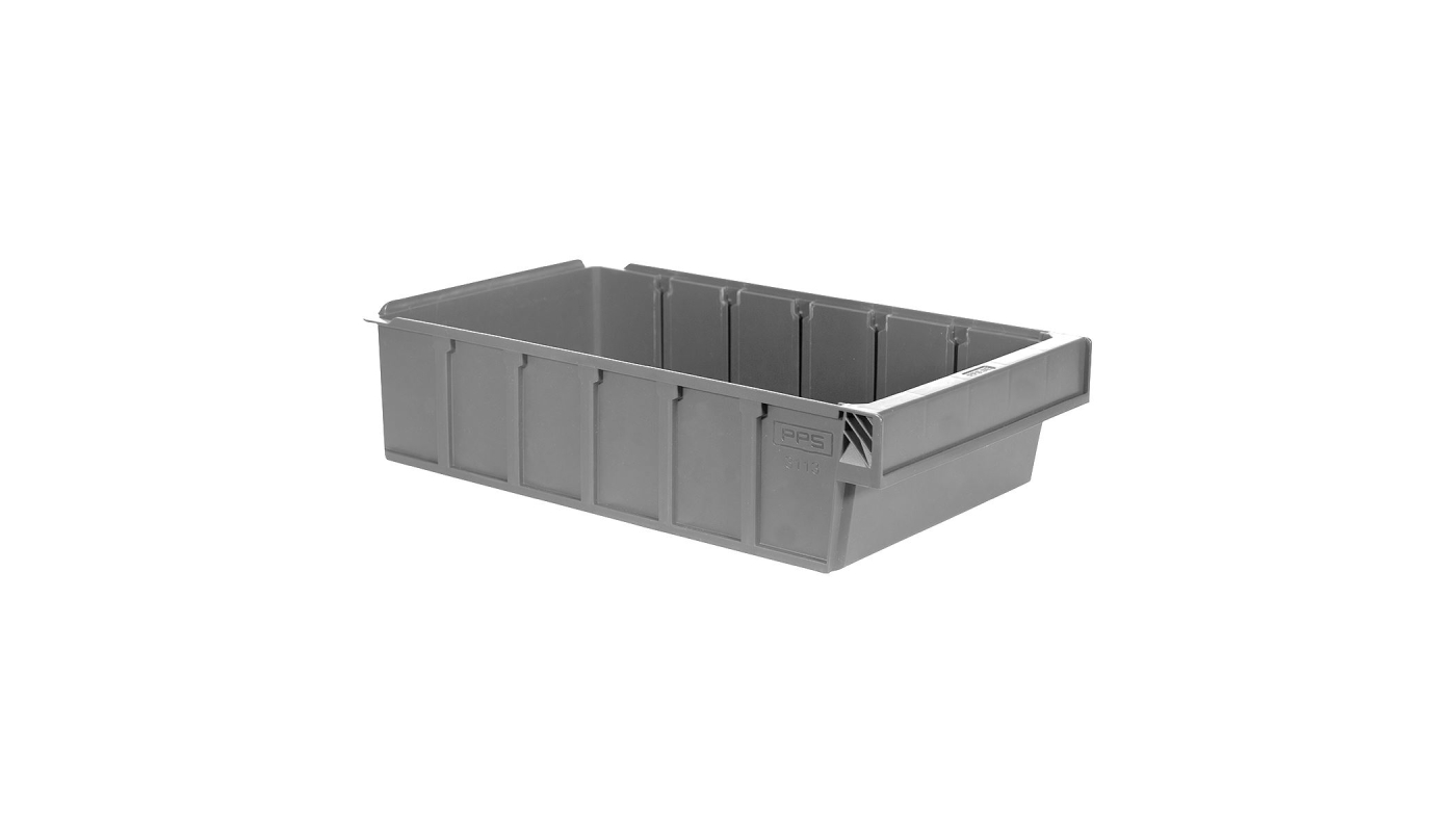 Lagerlåda 6,8L, 400x230x100mm, grå