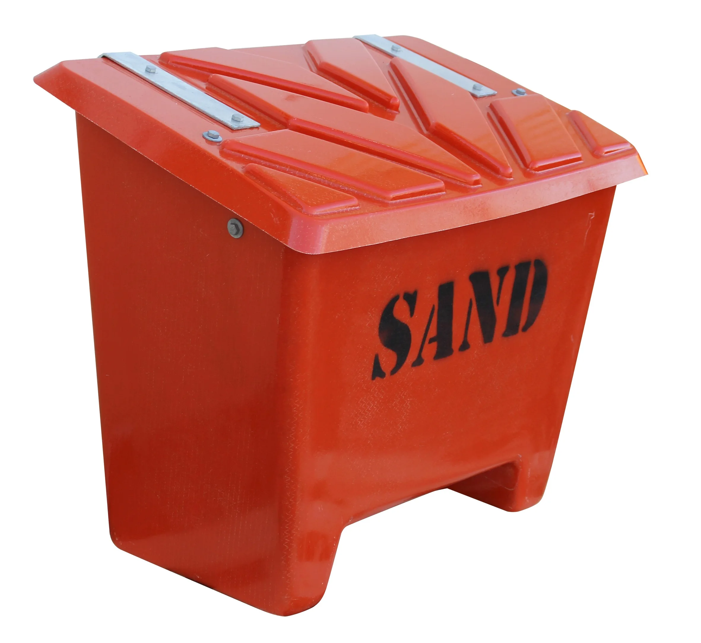 Sandbehållare 130L Orange, flyttbar med truck