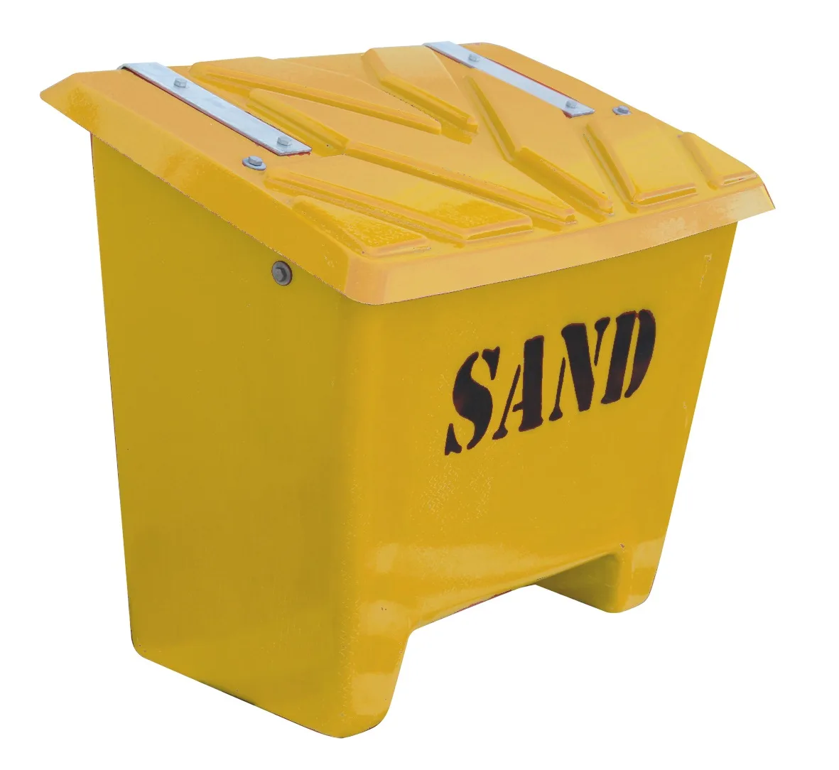 Sandbehållare 130L Gul, flyttbar med truck