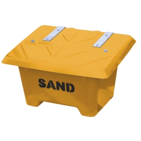 Sandbehållare 65L Gul, flyttbar med truck