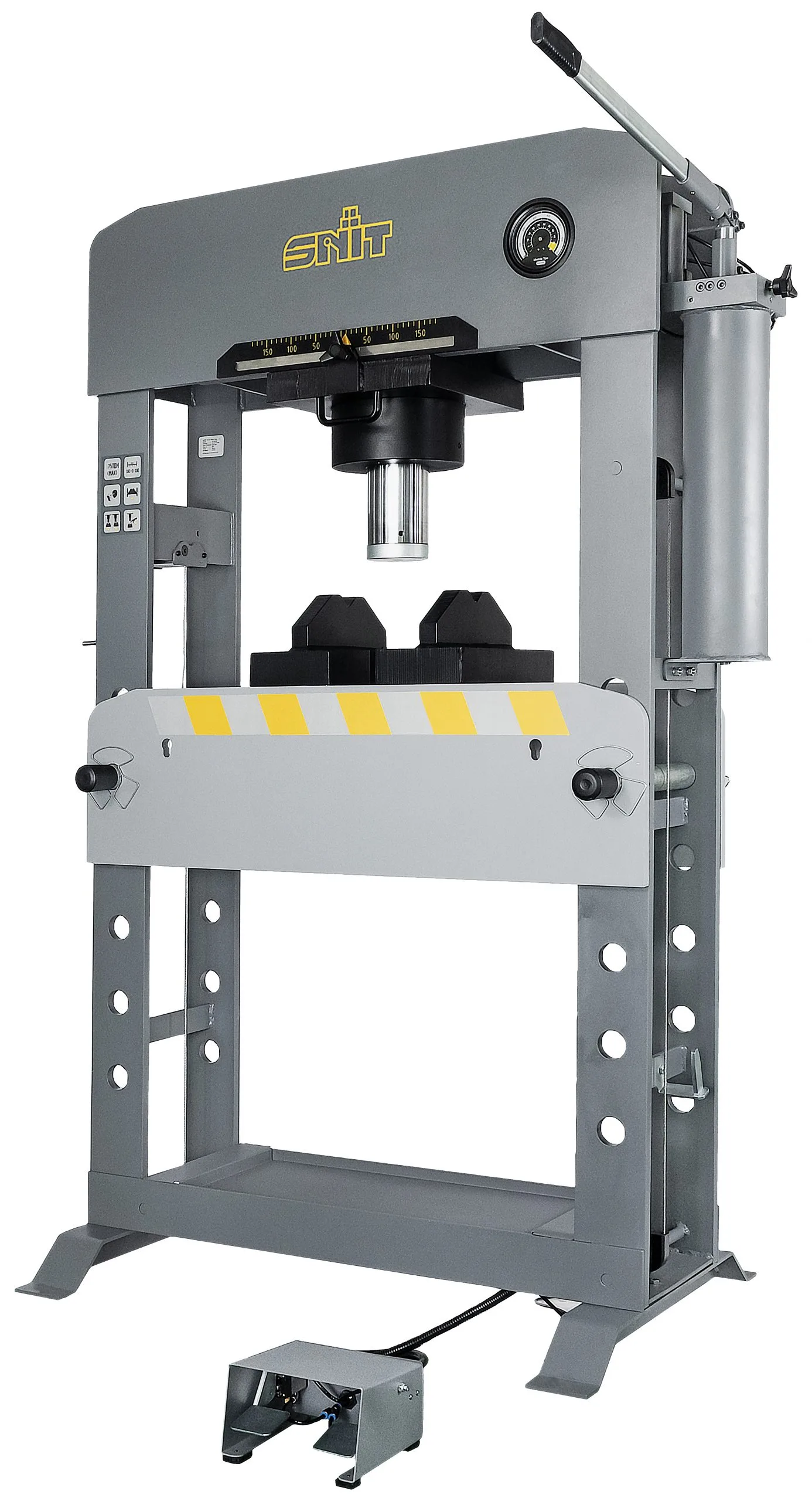 Verkstadspress 100 ton, handhydraulisk,fotmanövrerad