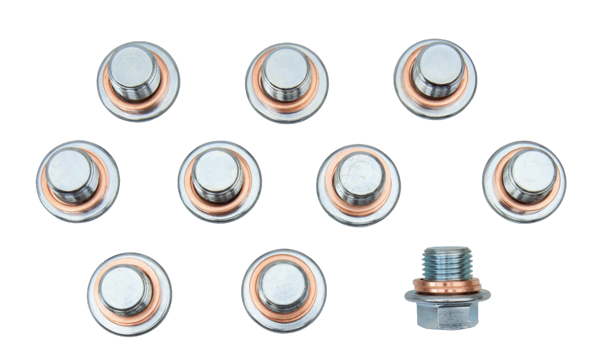 Oljepluggsats M22x1.5, 10 muttrar, 20 brickor, Bahco