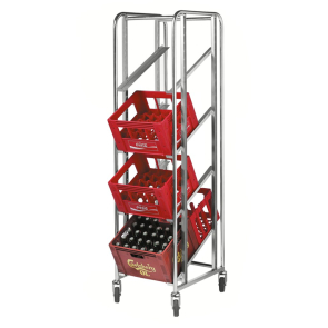 Backvagn för 4 danska läsk/ölbackar, 150 kg, broms, Kongamek KM165DK