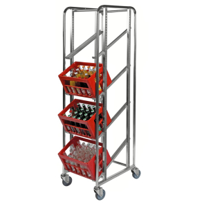 Backvagn för 4 svenska läsk/ölbackar, 150 kg, broms, Kongamek KM165SB