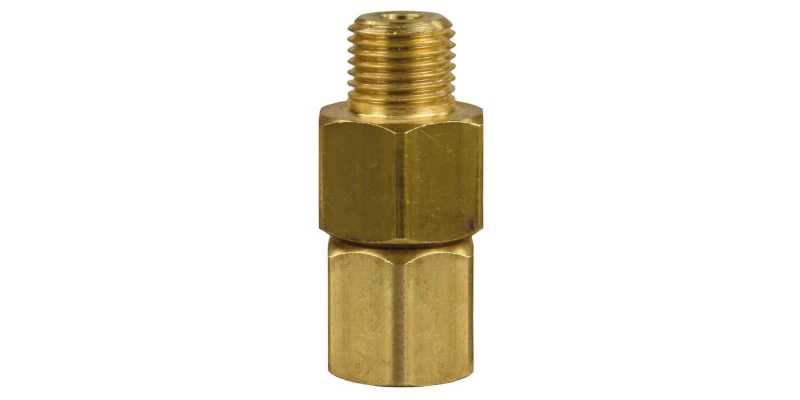 Svirvel 1/4″x1/4″ INVxUTV, mässing
