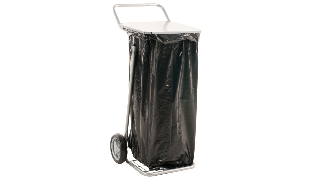Städvagn / Säckvagn med lock, 125L sopsäck, 50 kg