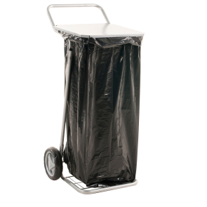 Städvagn / Säckvagn med lock, 125L sopsäck, 50 kg