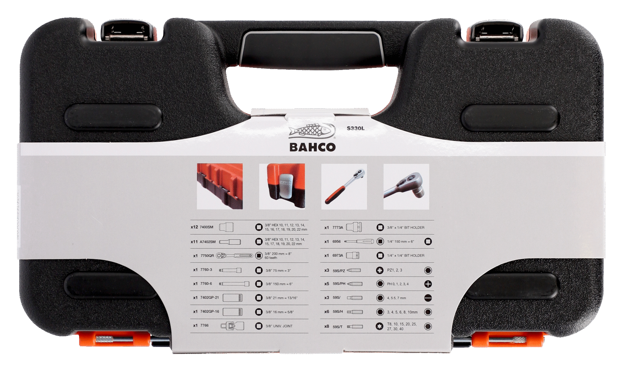 Bahco Hylsnyckelsats 1/4