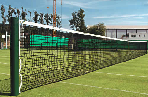 Tennisnät enligt DIN EN 1510, grön