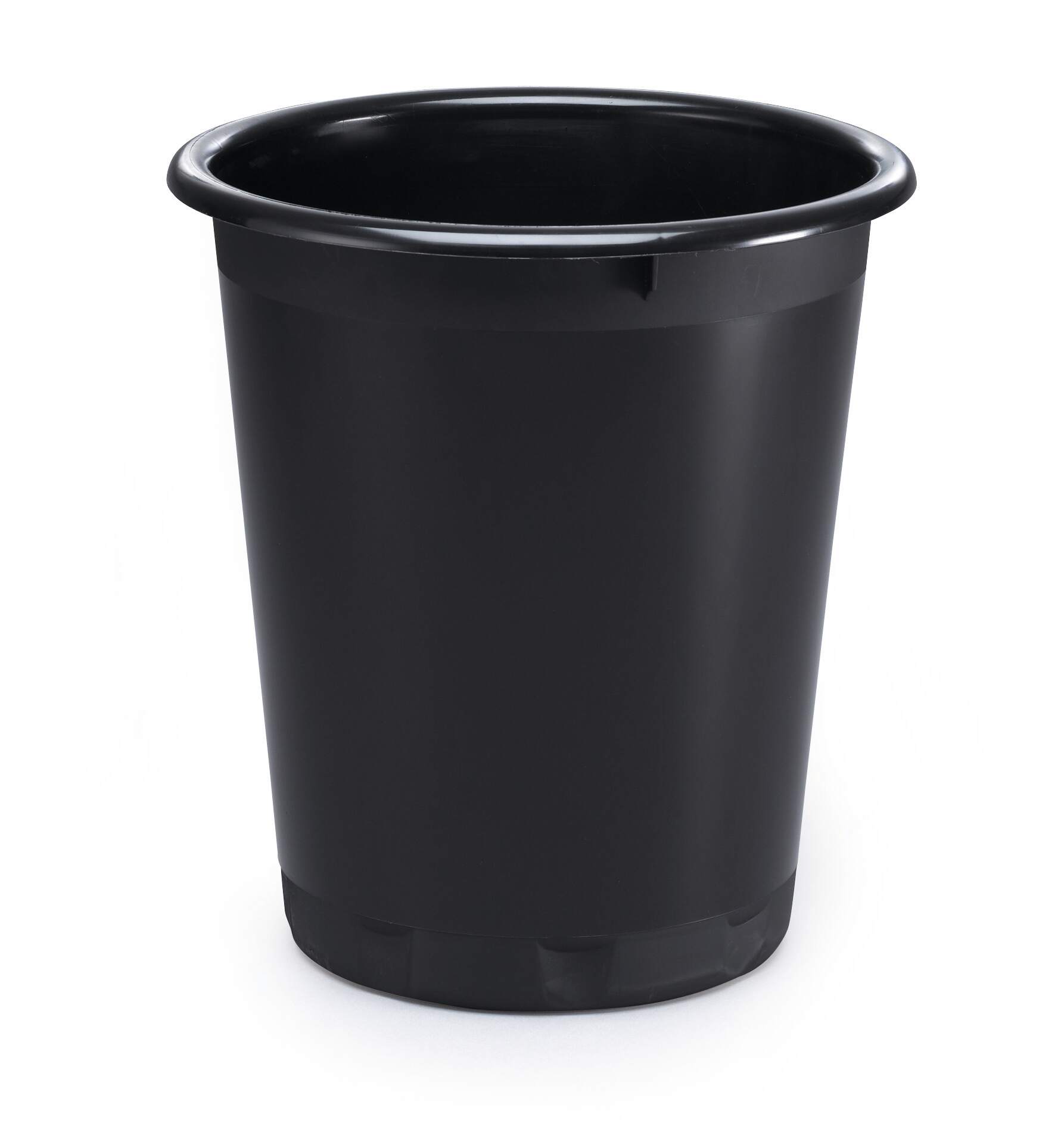 Papperskorg BASIC 13L rund, Durable, svart