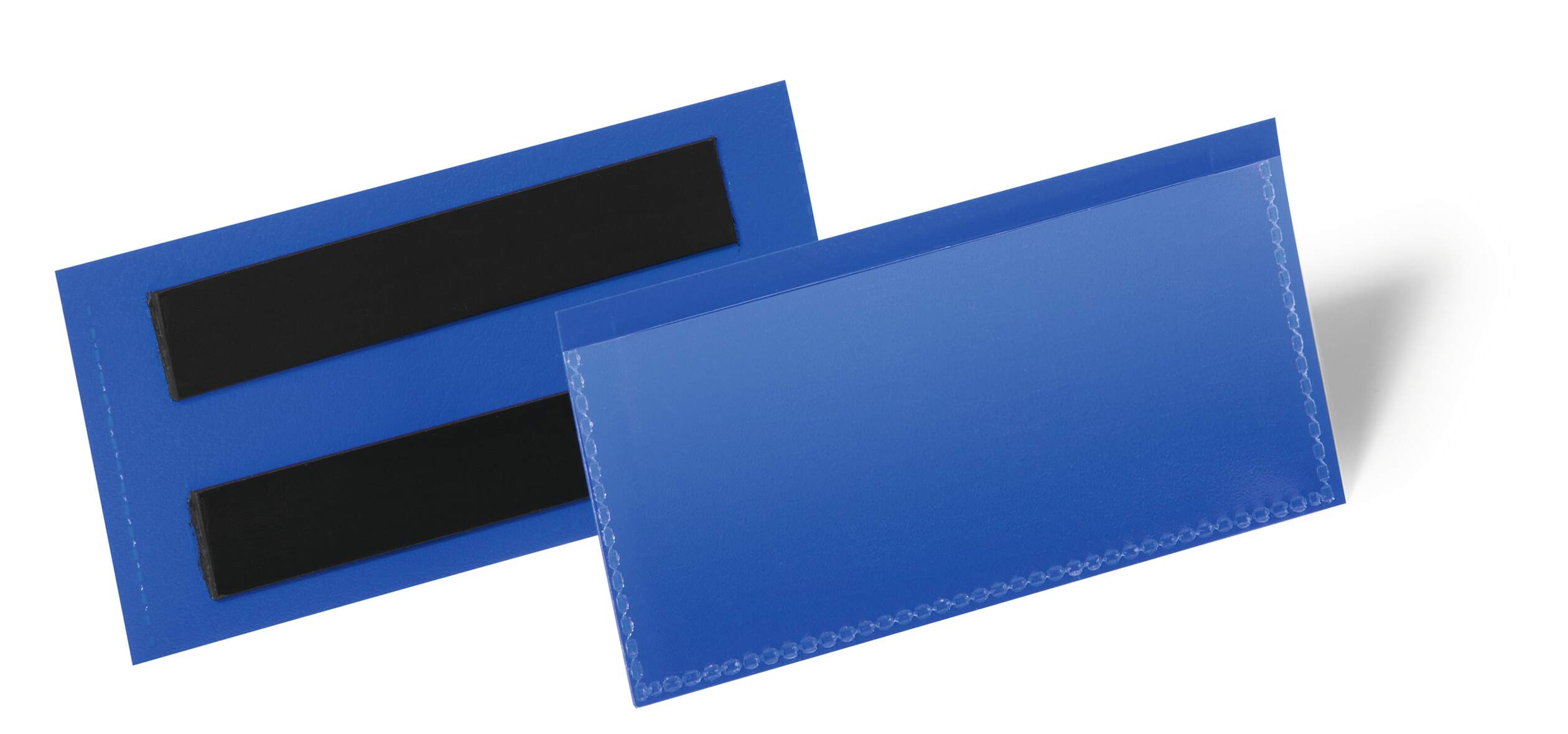 Etiketthållare magnetisk 100x38 mm, mörkblå 50-pack
