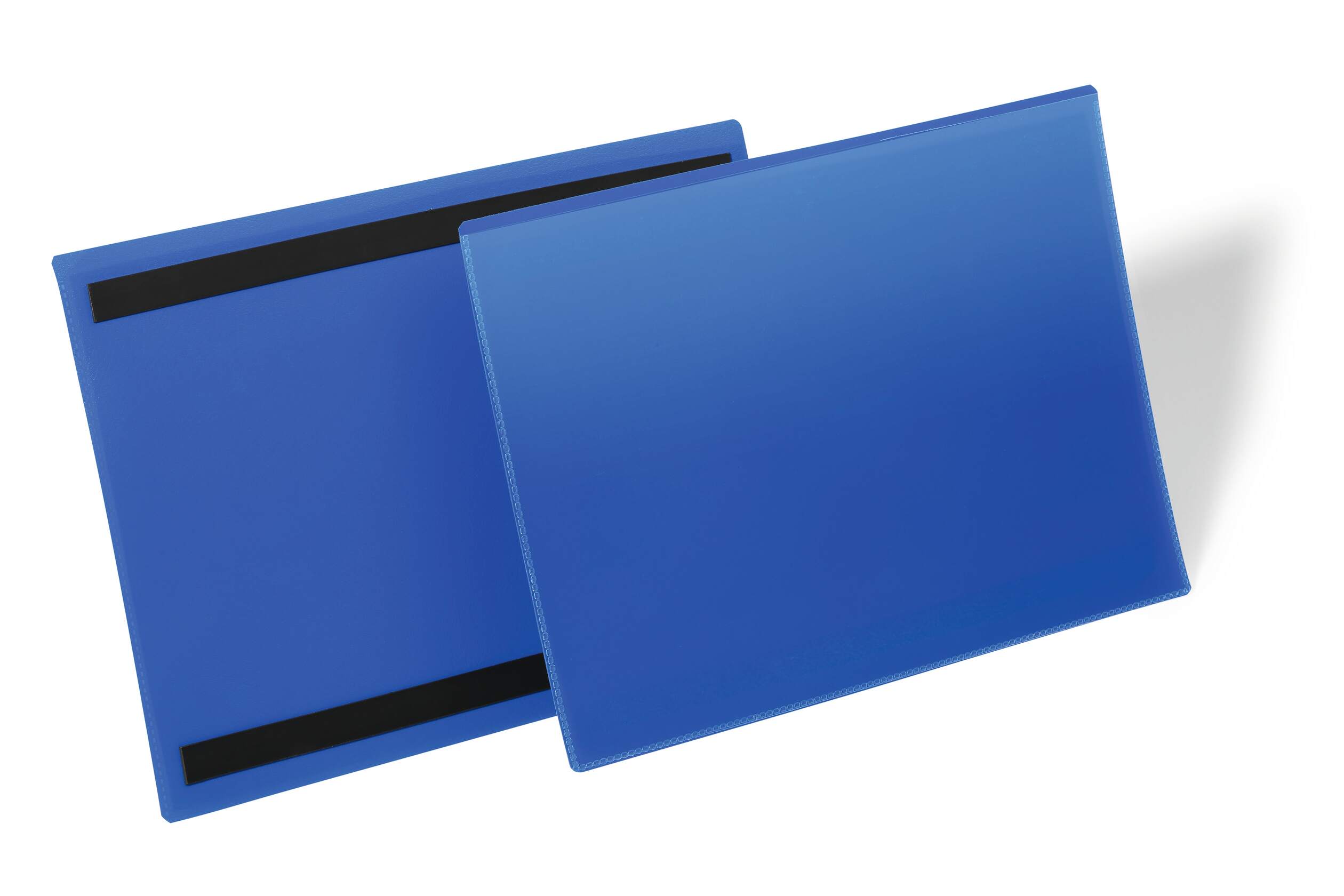 Plastficka magnetisk A4 liggande, mörkblå 50-pack