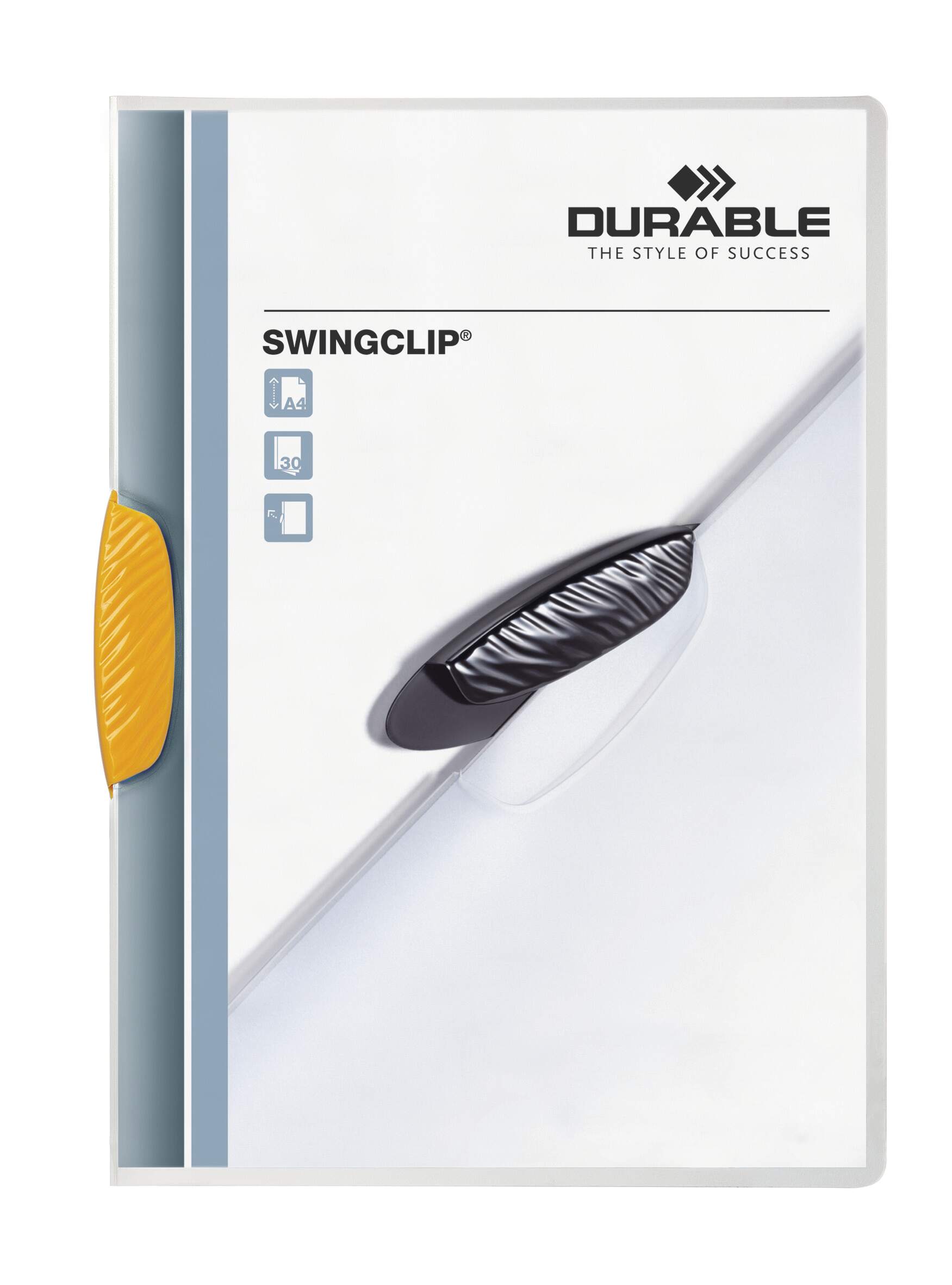 Klämmapp SWINGCLIP® 30 A4 transparent, gul
