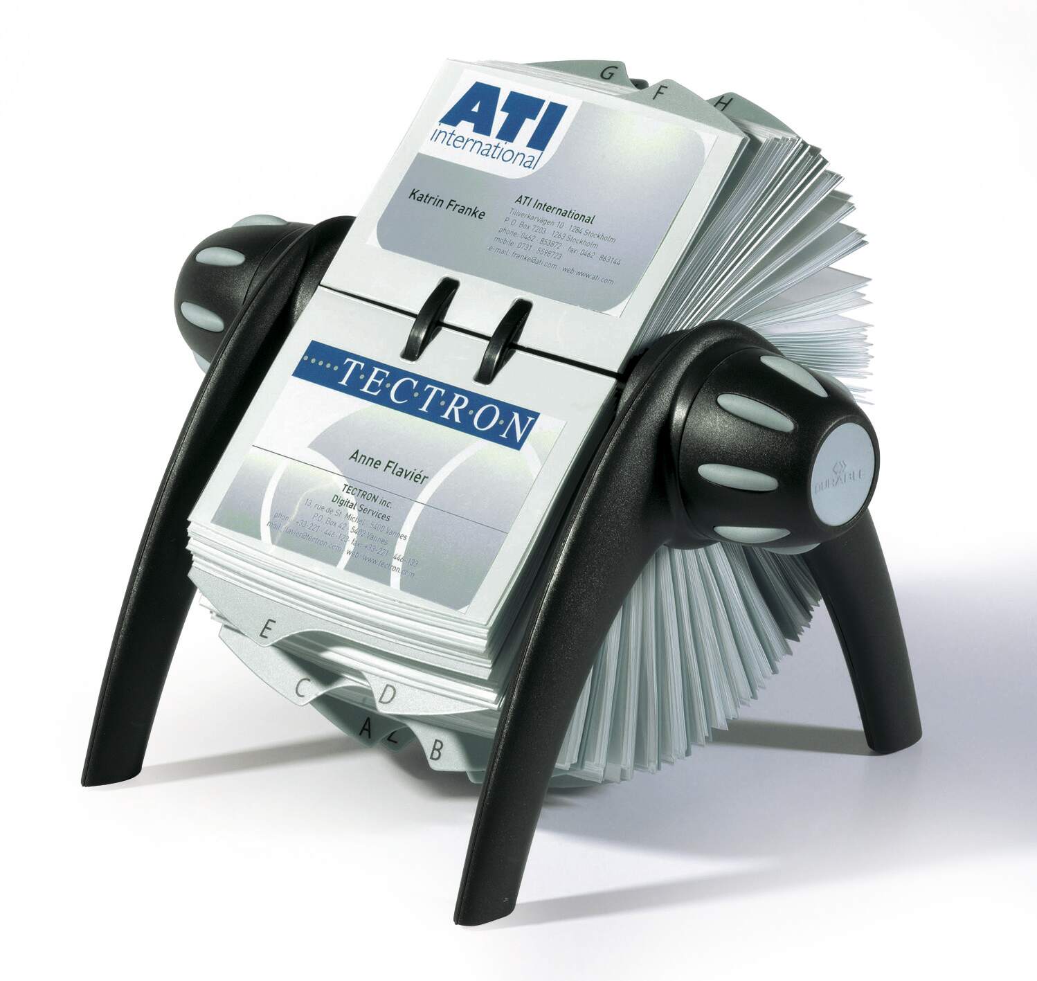 Visitkortssnurra VISIFIX® FLIP VEGAS, 400 kort, svart