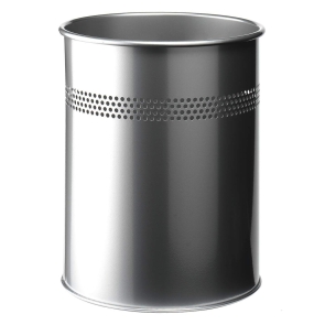 Papperskorg metall rund 15 liter