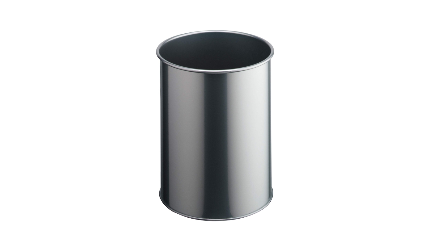 Papperskorg metall rund 15 liter