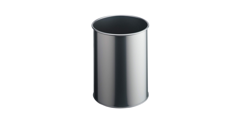 Papperskorg metall rund 15 liter