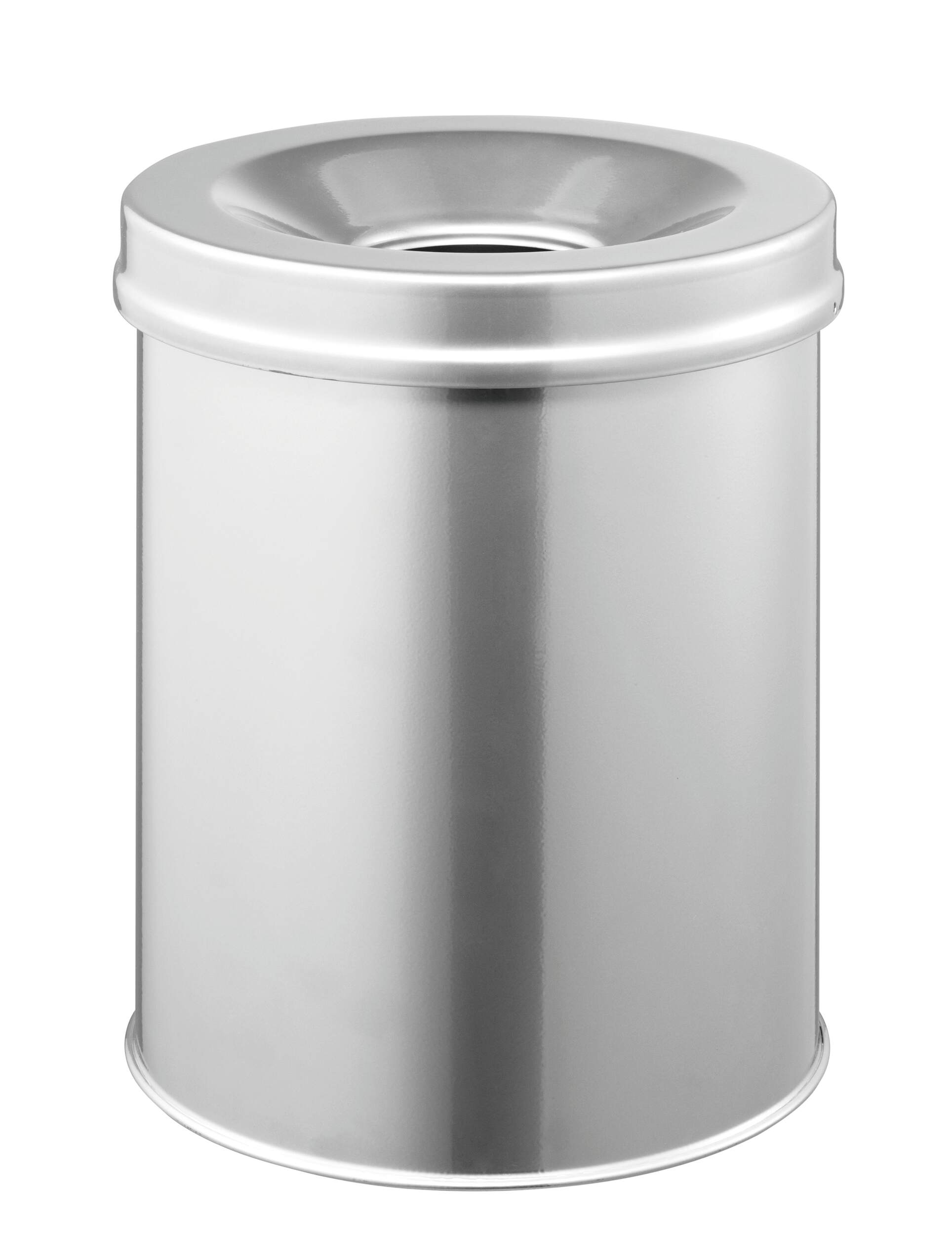 Papperskorg SAFE 15L rund, självsläckande, silver