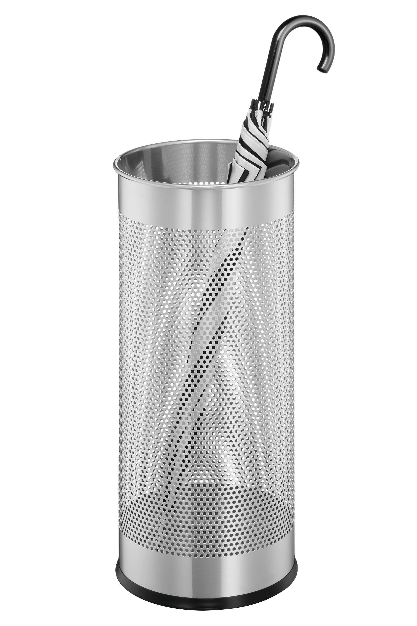 Paraplyställ metall 28,5L rund, silver