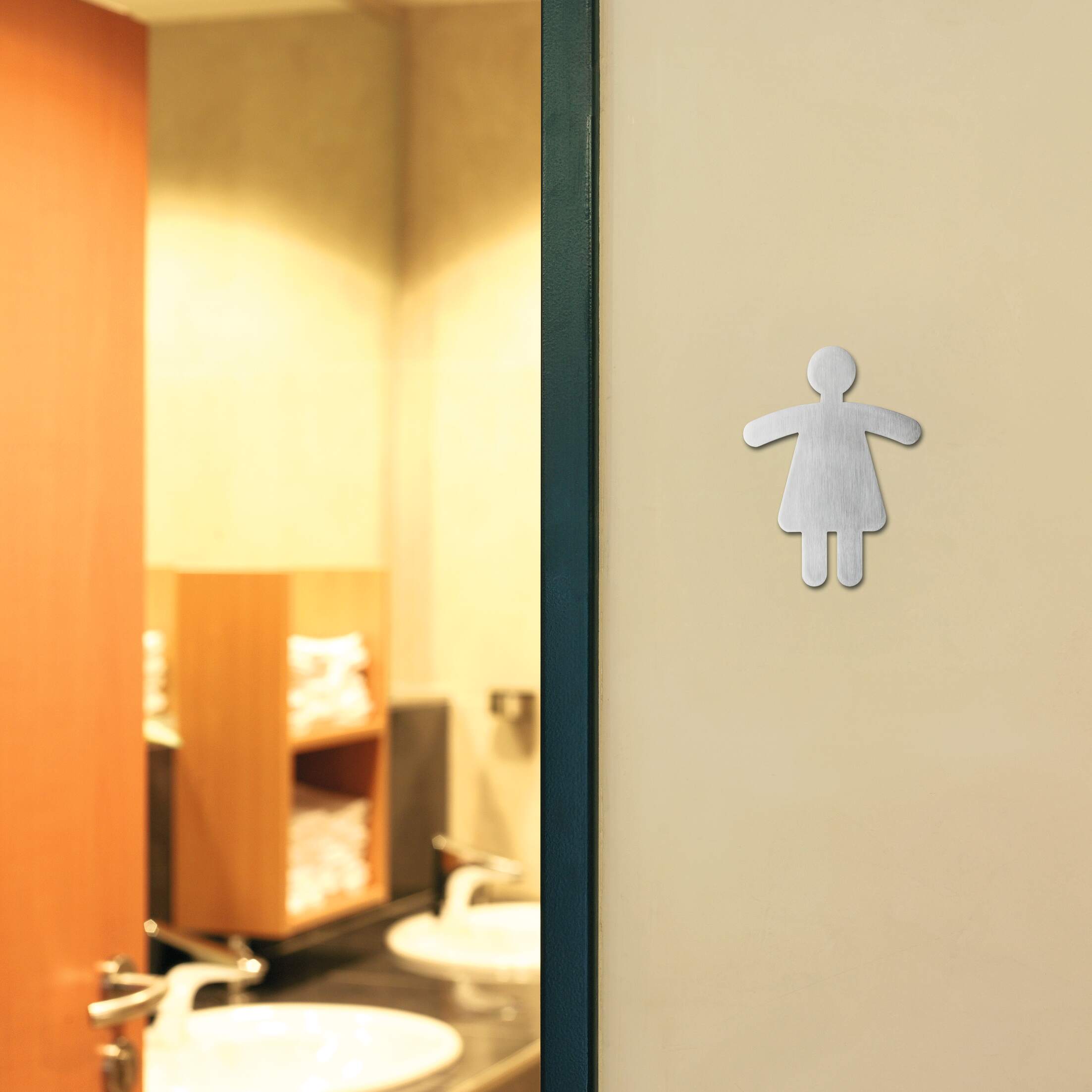WC skylt figur damer 90x120 mm - Bild 3