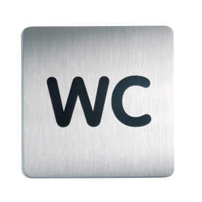 Fyrkantig symbolskylt WC