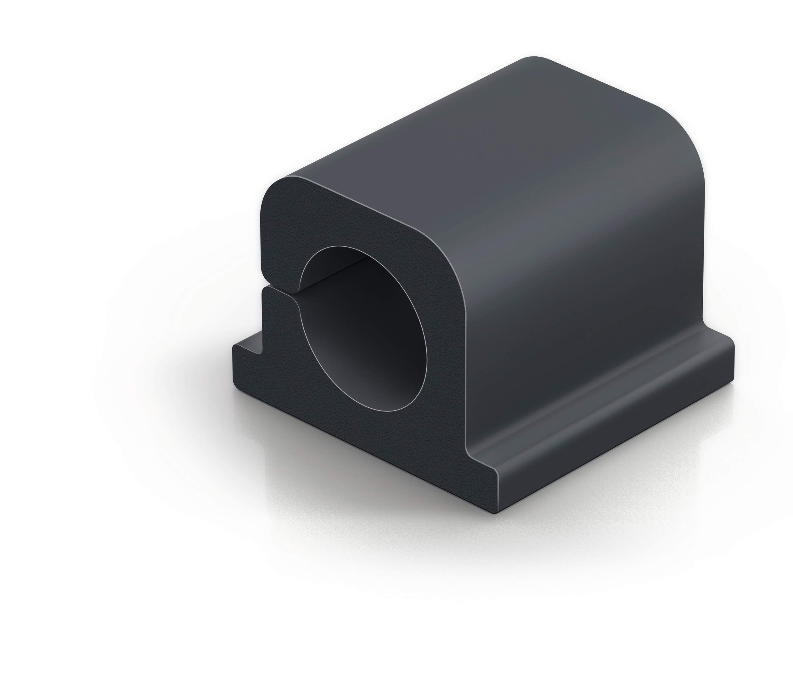 Kabelhållare 6st/frp, självhäftande, CAVOLINE® CLIP PRO 1, grafitgrå