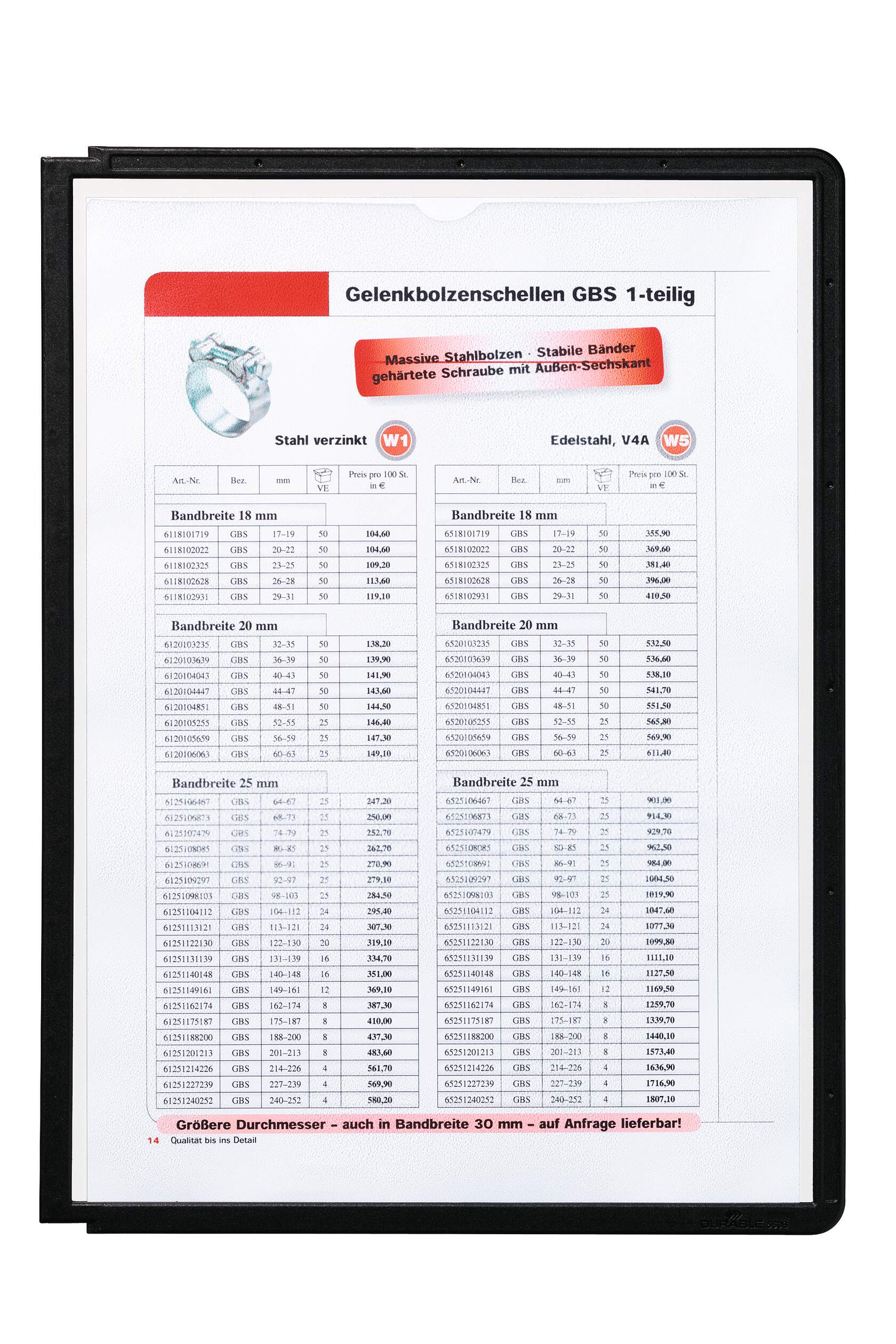 Blädderficka SHERPA® PANEL A4, svart - Bild 2