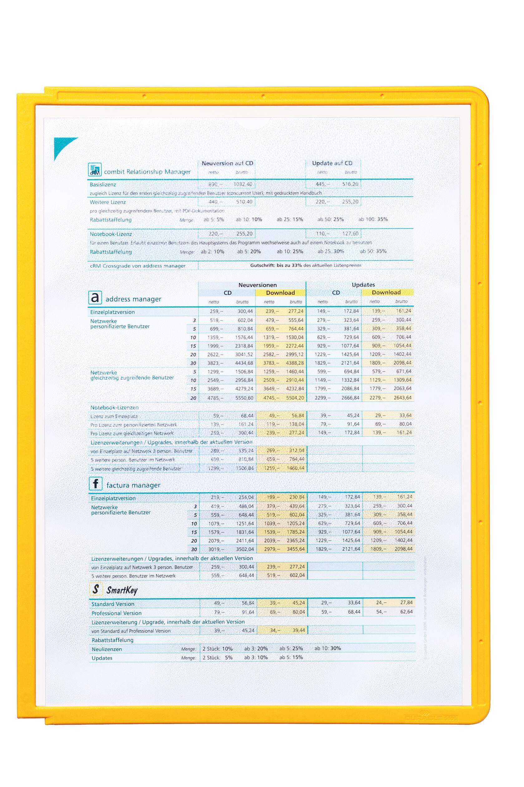 Blädderficka SHERPA® PANEL A4, gul - Bild 2