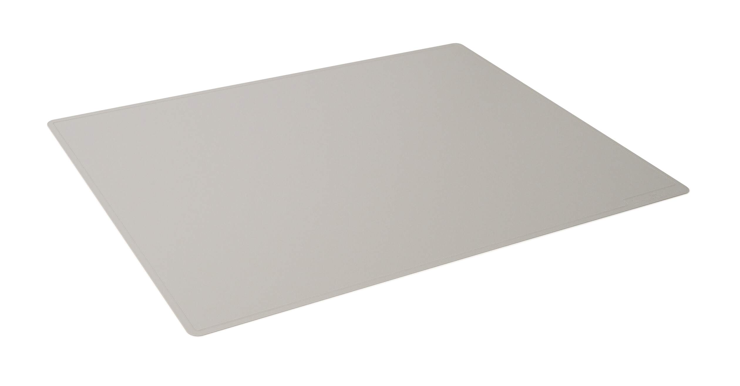 Skrivbordsunderlägg 530x400 mm, präglad dekorkant PP ogenomskinlig, grå
