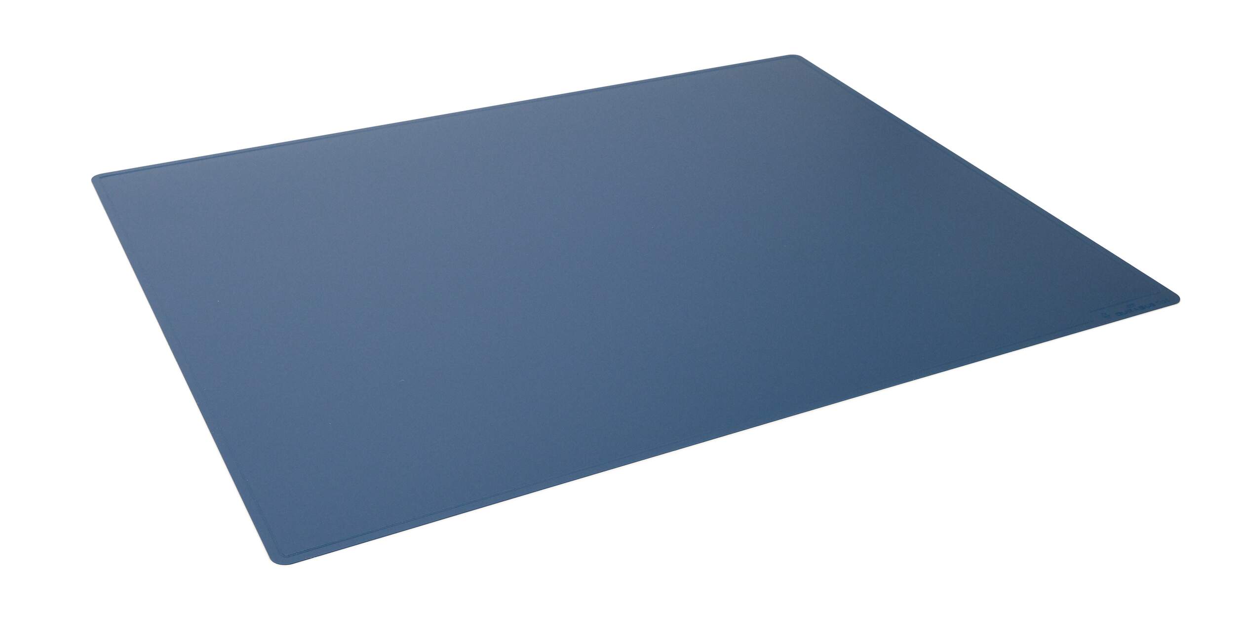 Skrivbordsunderlägg 650x500 mm, präglad dekorkant PP ogenomskinlig, mörkblå