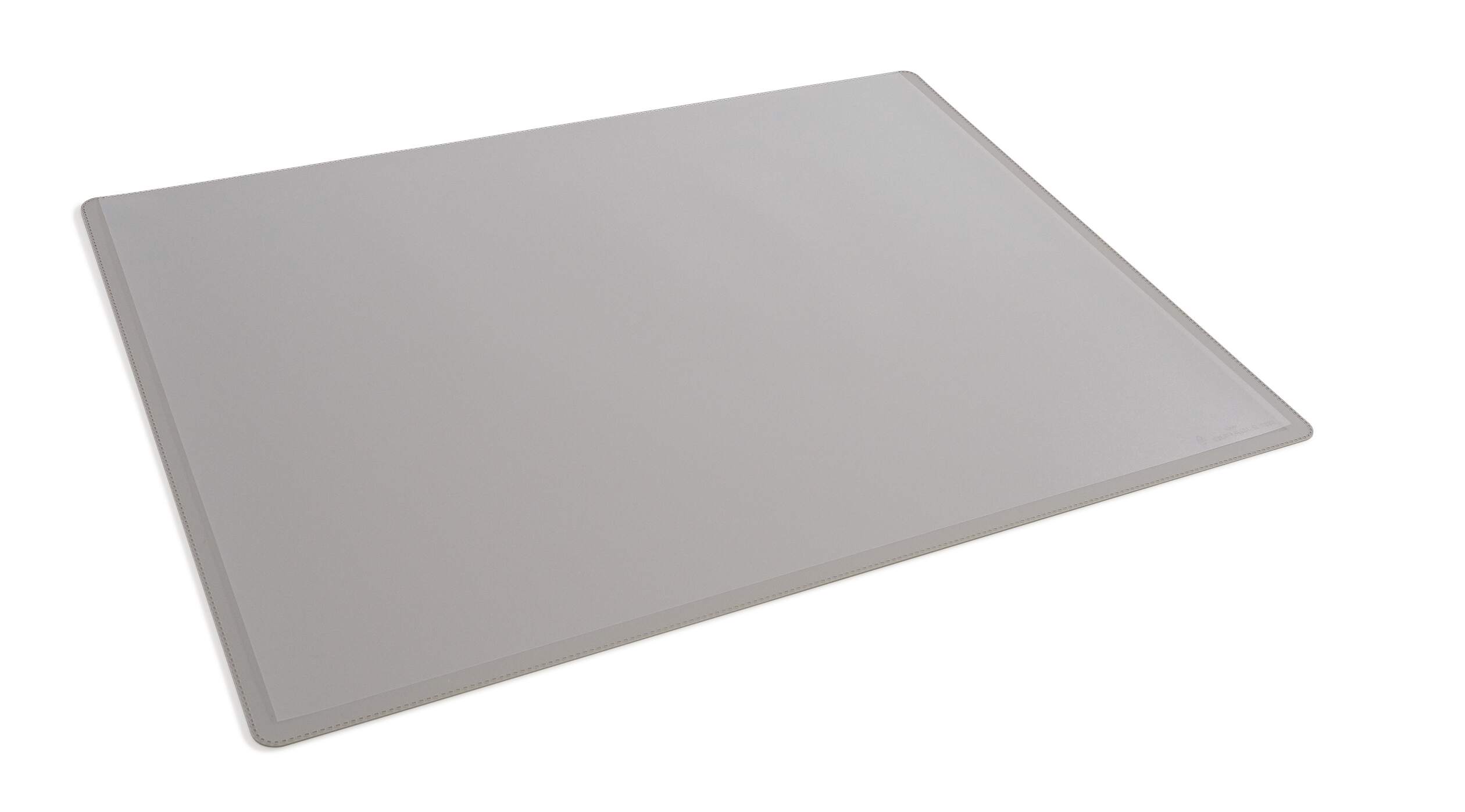 Skrivunderlägg 530x400 mm, transparent klaff PP, grå
